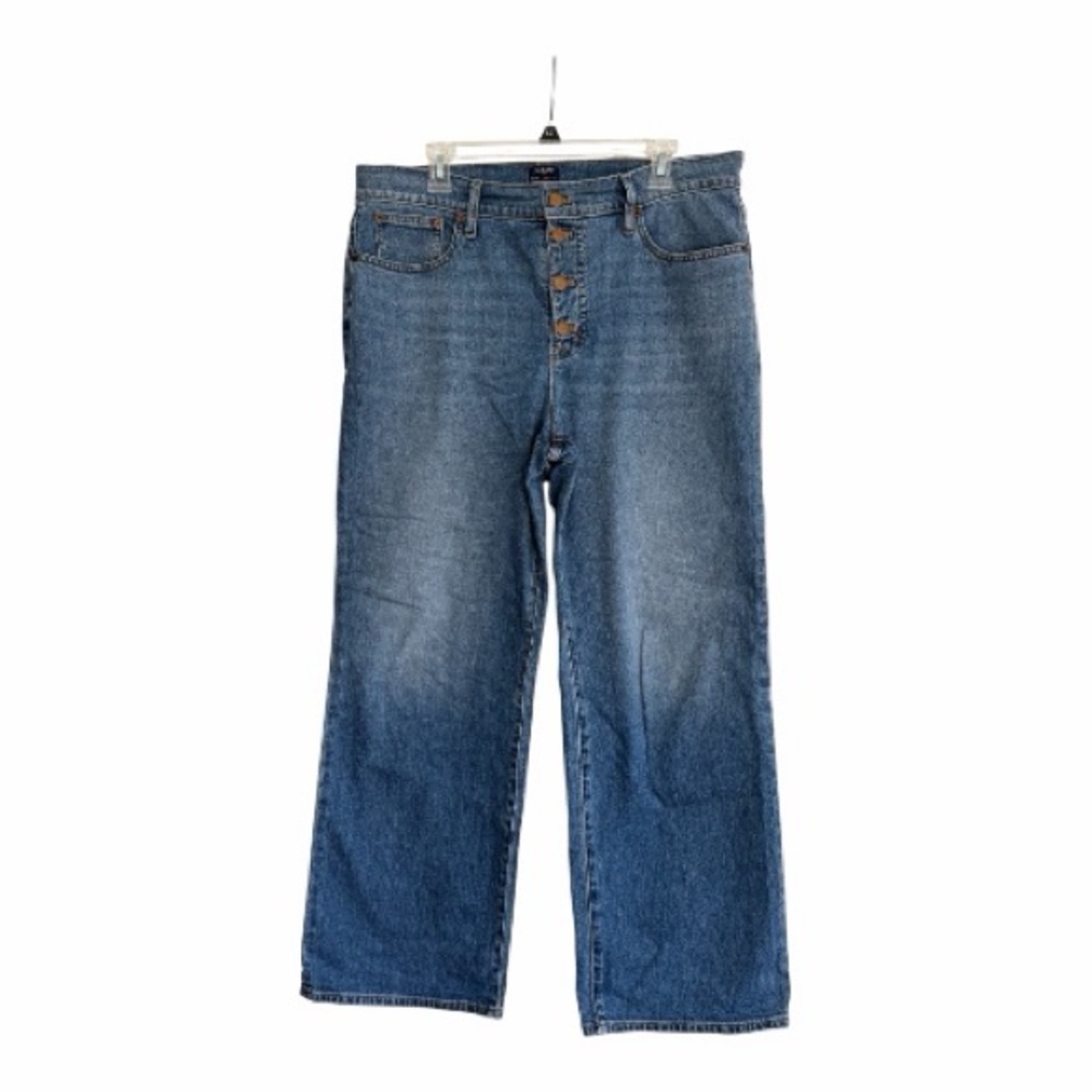 J. Crew Full Length Wide-Leg Button Fly Jeans Size 31 Womens